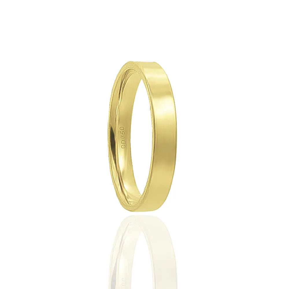 Aliança Individual Reta 3mm Ouro 18k 750 Peso Médio 3,5g - AR1