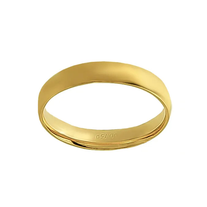 Aliança Individual Clássica 3,5mm Ouro 18k 750 Peso Médio 2,5g - AAL24