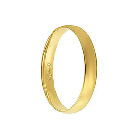 Aliança Individual Clássica 3mm Ouro 18k 750 Peso Médio 3,5g - AAL6