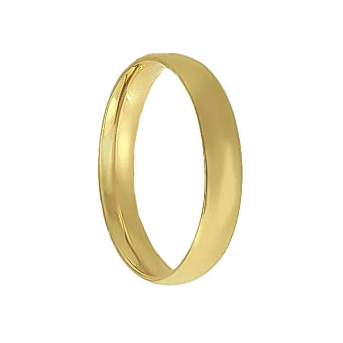 Aliança Individual Clássica 4mm Ouro 18k 750 Peso Médio 6,5g - AAL10