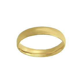 Aliança Individual Clássica 4mm Ouro 18k 750 Peso Médio 6g - AAL9
