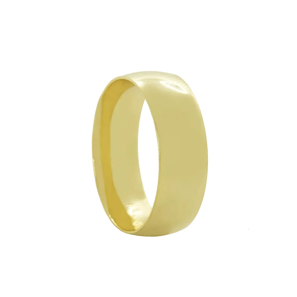Aliança Individual Clássica 7mm Ouro 18k 750 Peso Médio 8g - AAL19