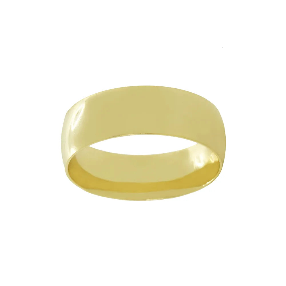 Aliança Individual Clássica 7mm Ouro 18k 750 Peso Médio 8g - AAL19