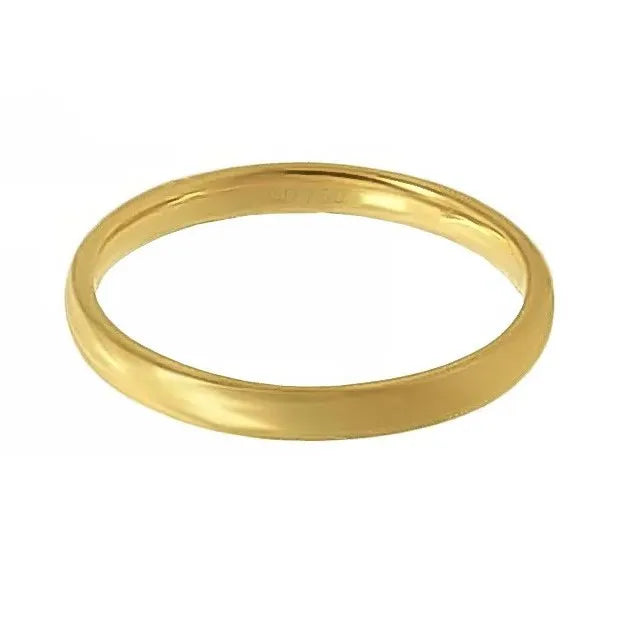 Aliança Individual Clássica 2mm Ouro 18k 750 Peso Médio 1,5g - AAL2
