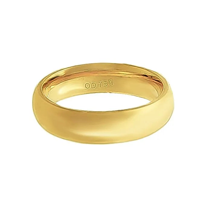 Aliança Individual Clássica 5mm Ouro 18k 750 Peso Médio 7g - AAL14