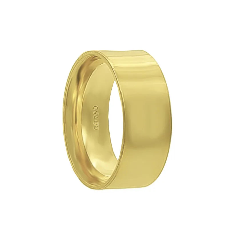 Aliança Individual Reta 7mm Ouro 18k 750 Peso Médio 9g - AR14