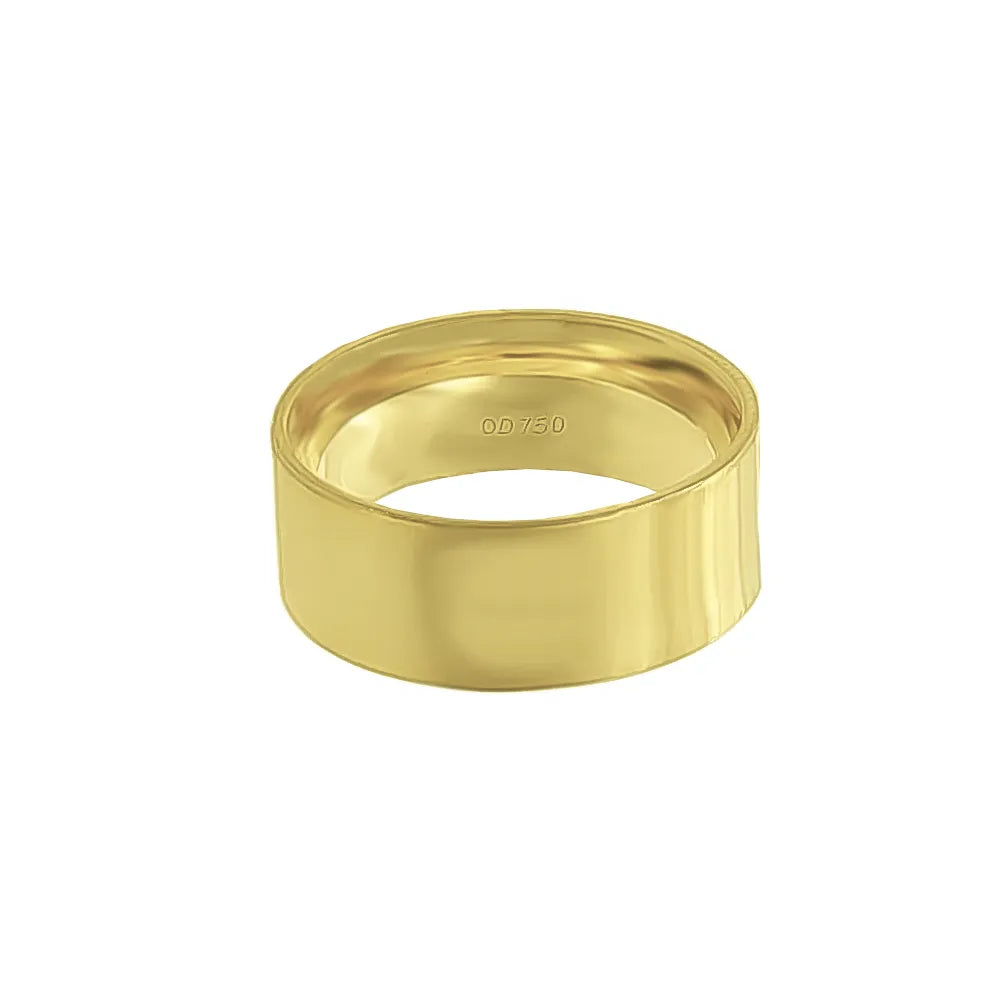 Aliança Individual Reta 7mm Ouro 18k 750 Peso Médio 9g - AR14