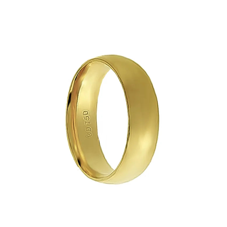 Aliança Individual Clássica 5,5mm Ouro 18k 750 Peso Médio 5,5g - AAL29