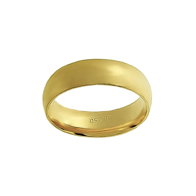 Aliança Individual Clássica 5,5mm Ouro 18k 750 Peso Médio 8,5g - AAL30