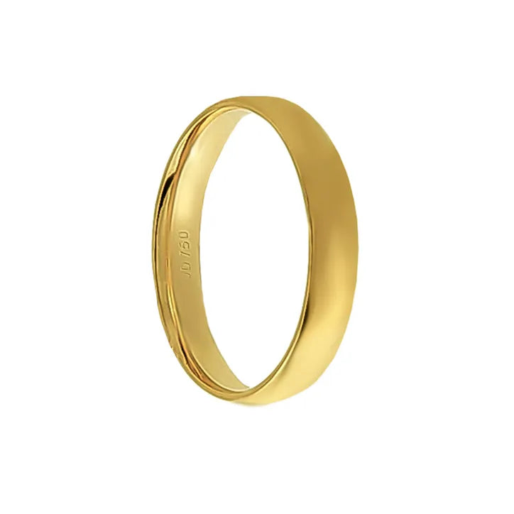 Aliança Individual Clássica 3,5mm Ouro 18k 750 Peso Médio 4g - AAL25