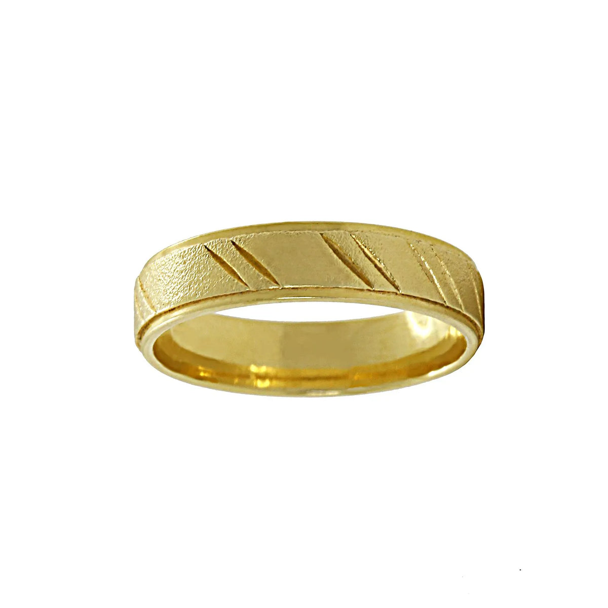 Aliança Individual Trabalhada 4,5mm Ouro 18k 750 Peso Médio 4g - ART2