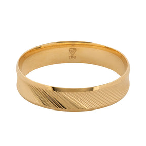 Aliança Individual Trabalhada 5mm Ouro 18k 750 Peso Médio 2,5g - AT37