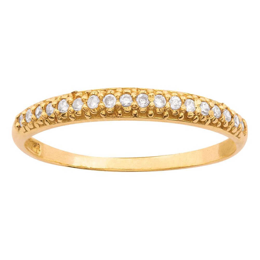 Anel Aparador 18 Diamantes Ouro 18k 750