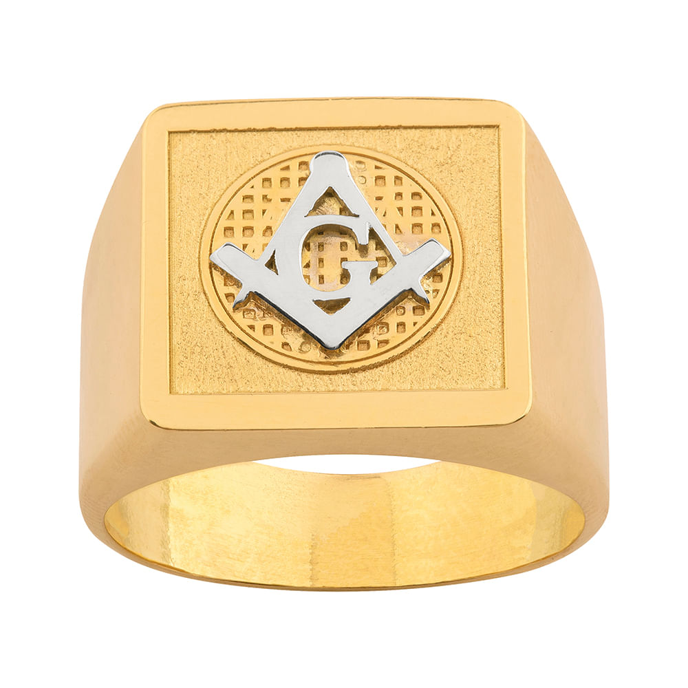 Anel Maçonaria Ouro 18k 750