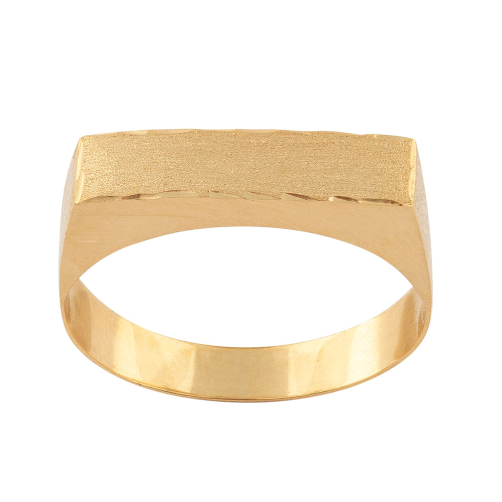 Anel Chapa Fosco Ouro 18k 750