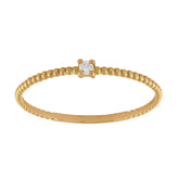 Anel Mini Esferas com Diamante Ouro 18k 750