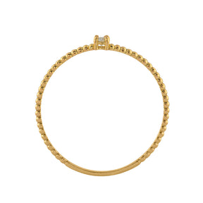 Anel Mini Esferas com Diamante Ouro 18k 750