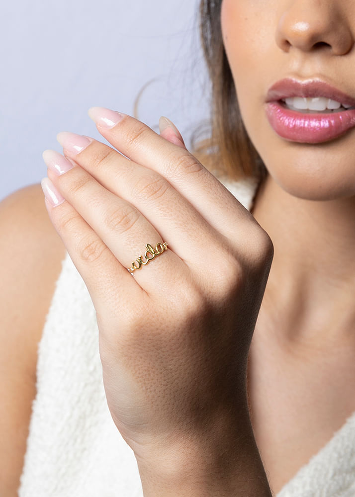 Anel Vida com Diamantes Ouro 18k 750