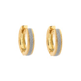 Brinco Argola Bicolor Ouro 18k 750