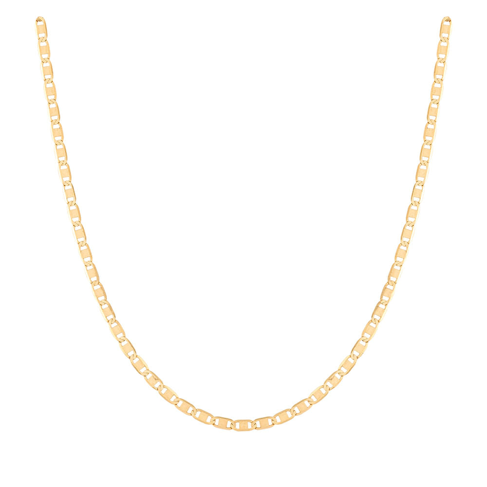 Corrente Piastrine 40cm Ouro 18k 750