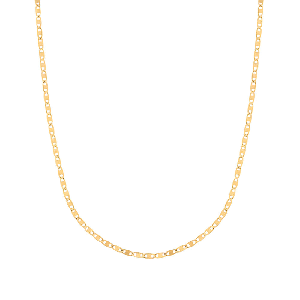 Corrente Piastrine 60cm Ouro 18k 750