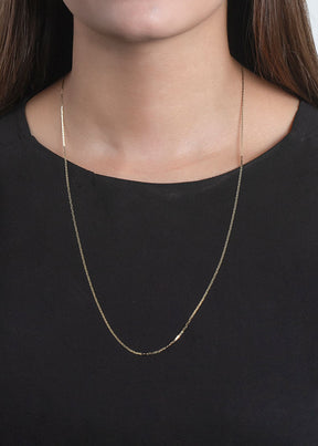 Corrente Piastrine 70cm Ouro 18k 750