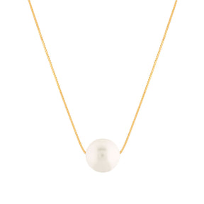 Gargantilha Ouro 18k 750 com Pérola 8mm