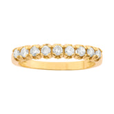 Meia Aliança com Diamantes Ouro 18k 750