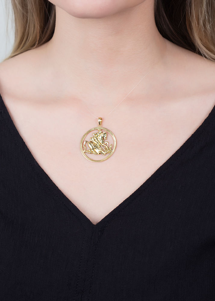 Pingente São Jorge Ouro 18k 750
