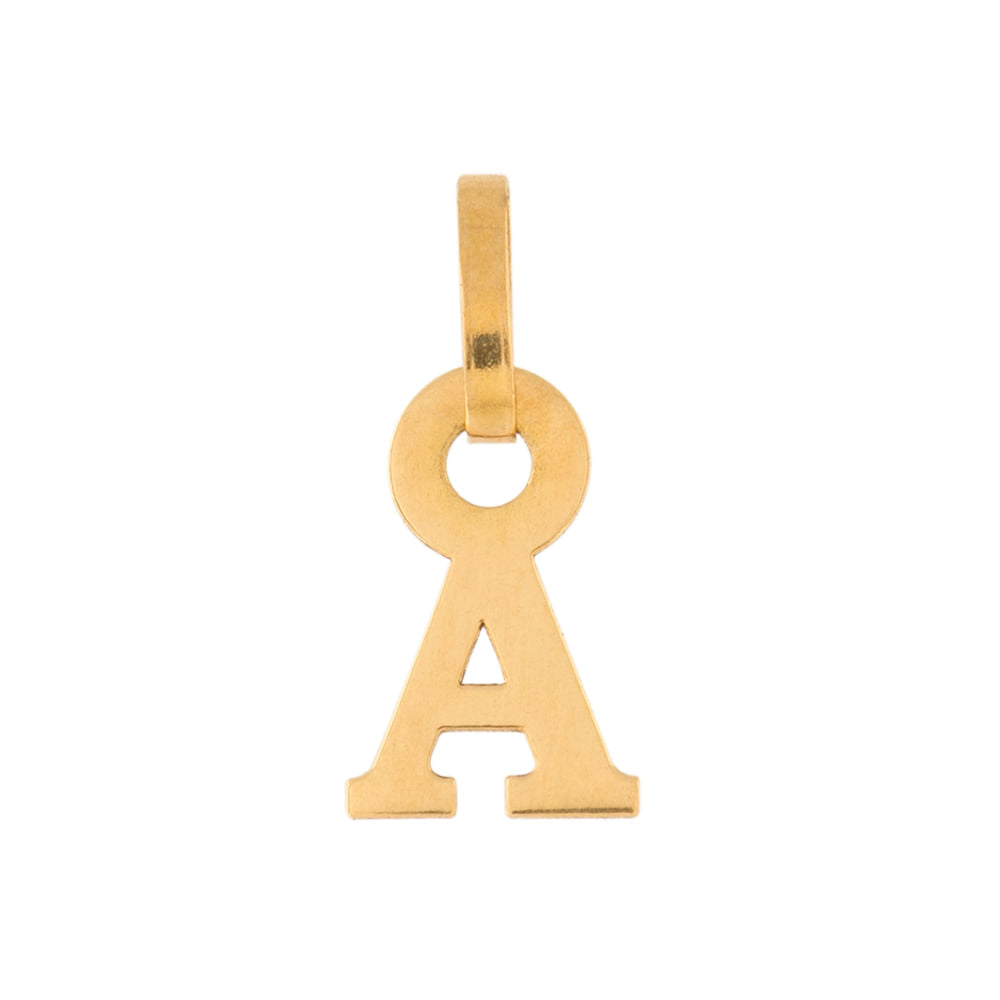 Pingente Letra A Ouro 18k 750