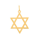 Pingente Estrela de Davi Lisa Ouro 18k 750
