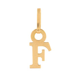 Pingente Letra F Ouro 18k 750