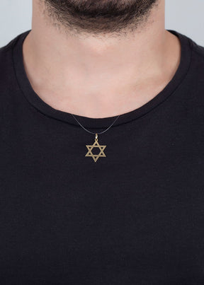 Pingente Estrela de Davi Ouro 18k 750