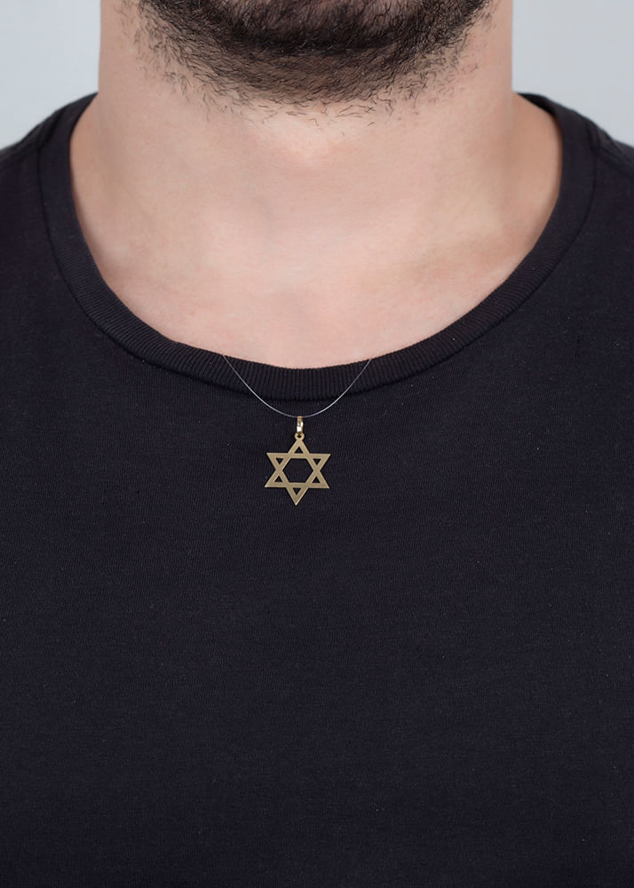 Pingente Estrela de Davi Ouro 18k 750