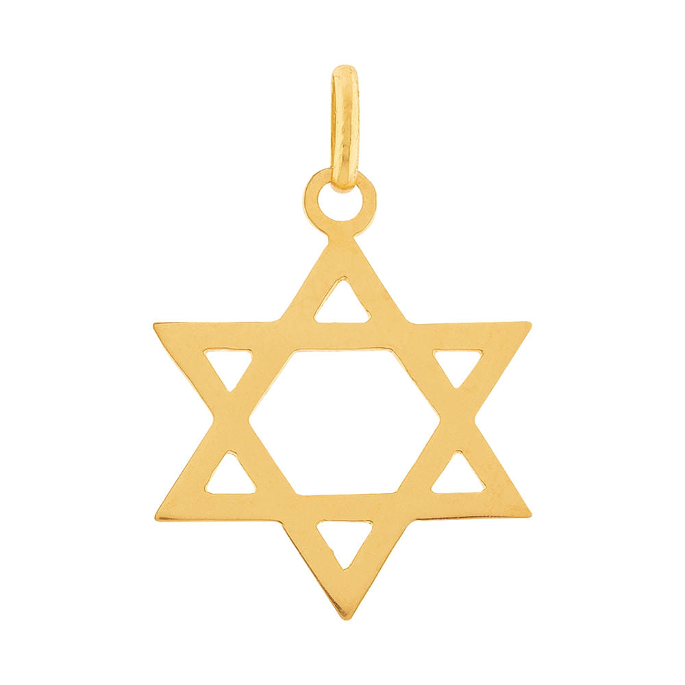 Pingente Estrela de Davi Ouro 18k 750