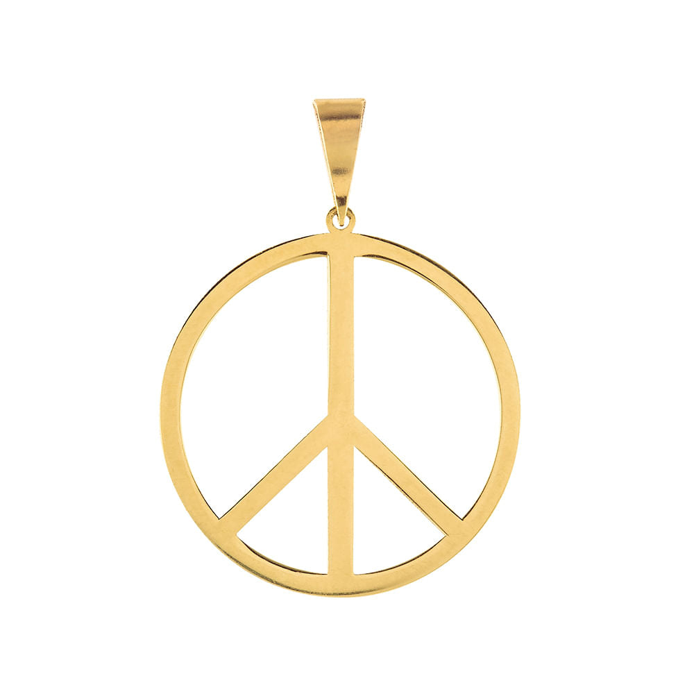 Pingente Paz e Amor Ouro 18k 750