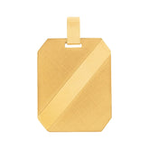Pingente Placa Fosco Ouro 18k 750