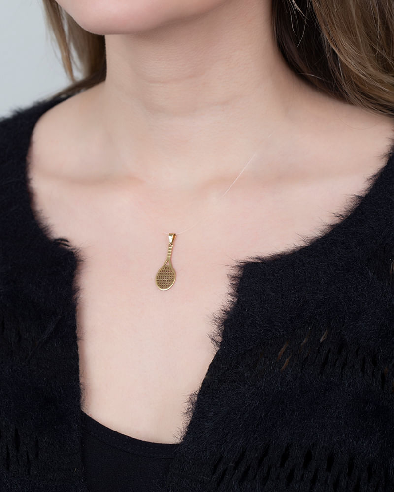 Pingente Raquete Ouro 18k 750