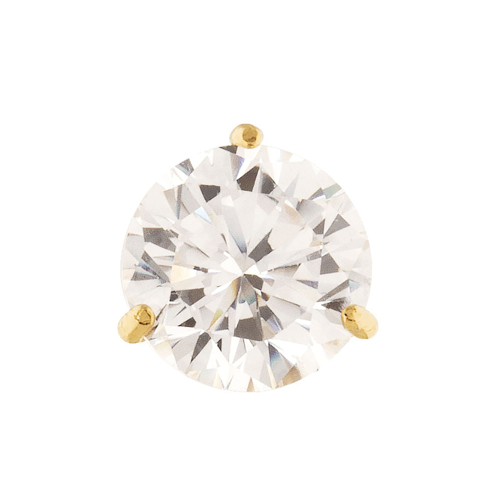 Pingente Ponto de Luz Zircônia 6mm Ouro 18k 750