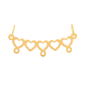 Pingente Canga Cinco Corações Ouro 18k 750