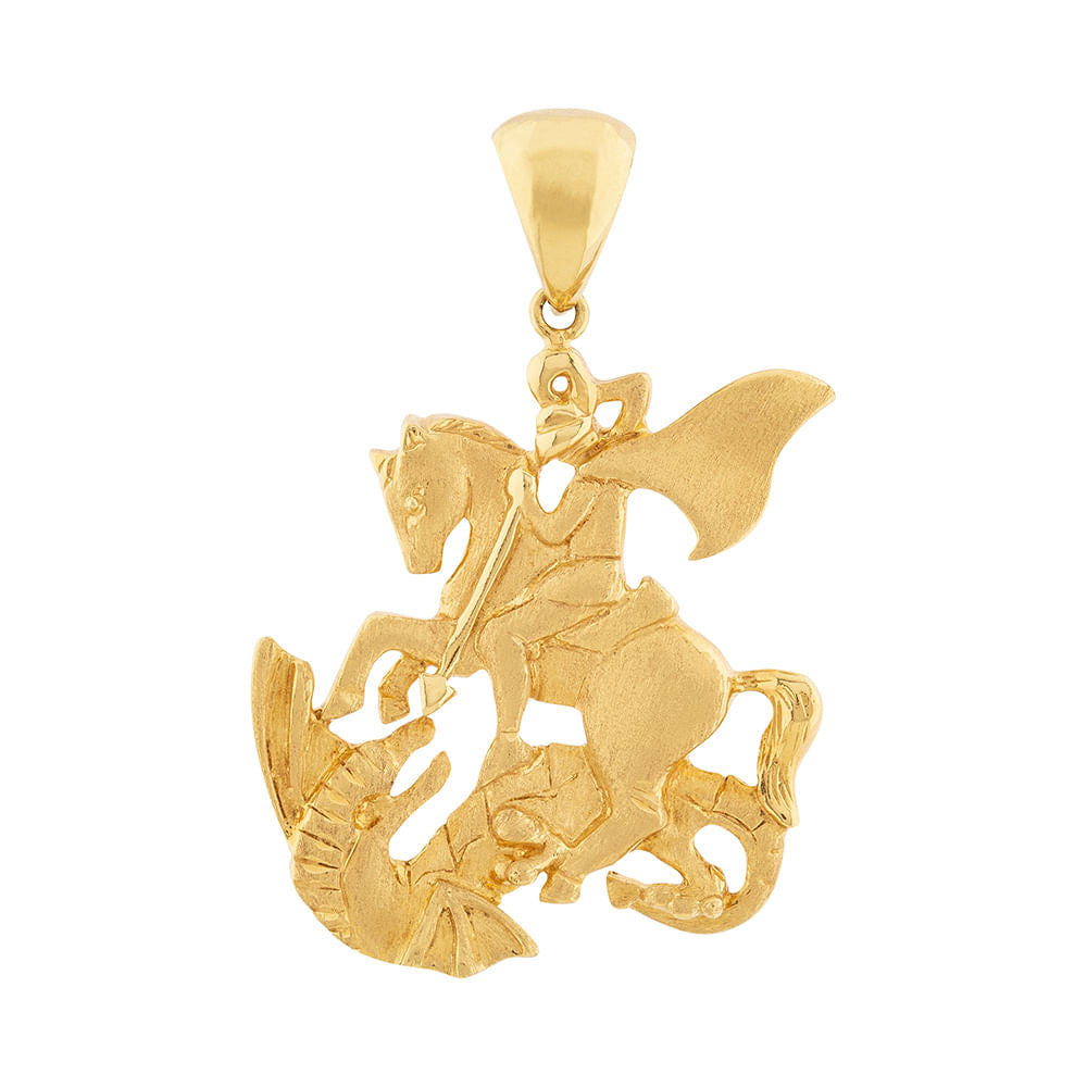 Pingente Ouro 18k 750 São Jorge