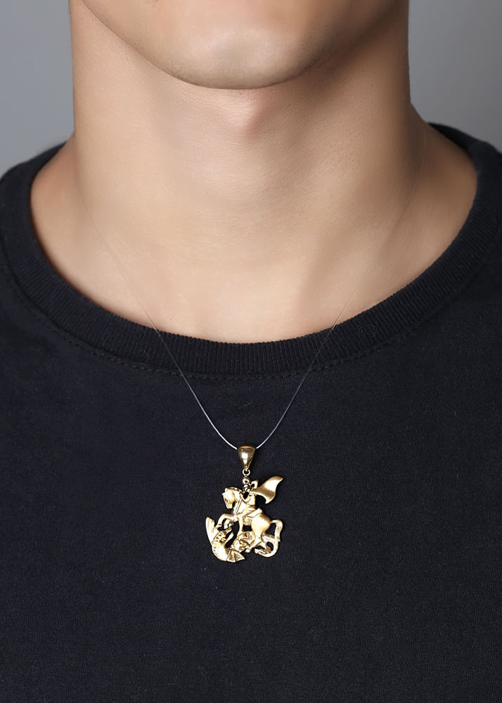 Pingente Ouro 18k 750 São Jorge