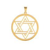 Pingente Estrela de Davi Vazada Ouro 18k 750