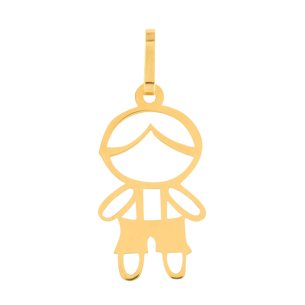Pingente Menino Bermuda Ouro 18k 750