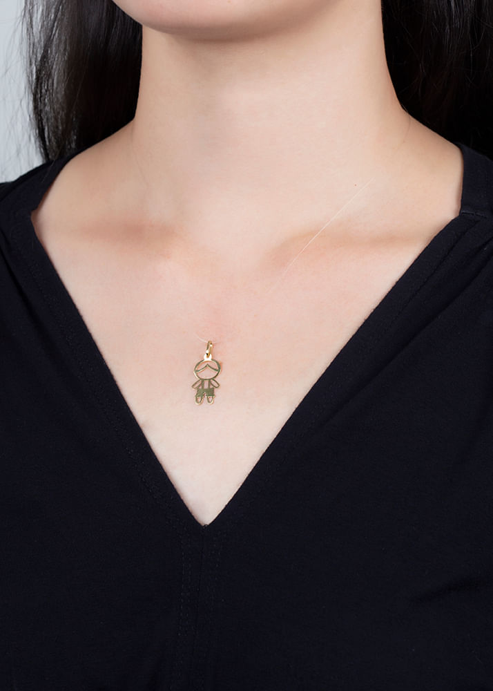 Pingente Menino Bermuda Ouro 18k 750