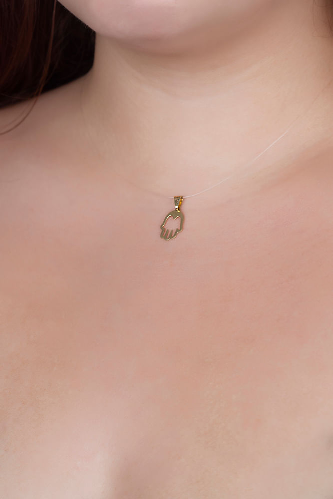 Pingente Mão de Fátima Ouro 18k 750