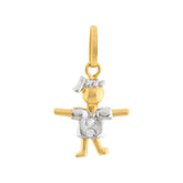 Pingente Menina 2 Diamantes 0,005ct Ouro 18k 750
