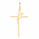 Pingente Fé Cruz Ouro 18k 750