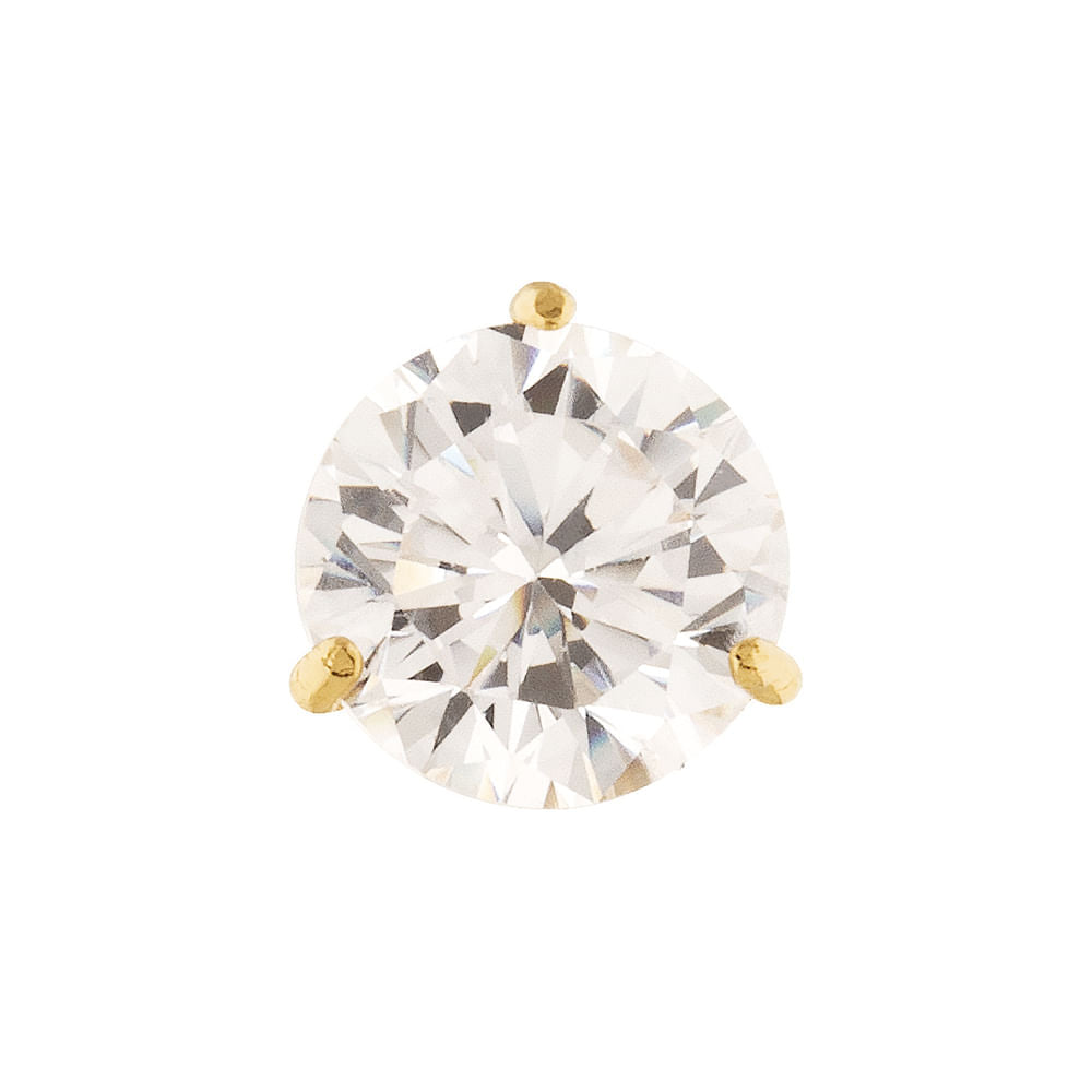 Pingente Ponto de Luz com Zircônia 4mm  Ouro 18k 750