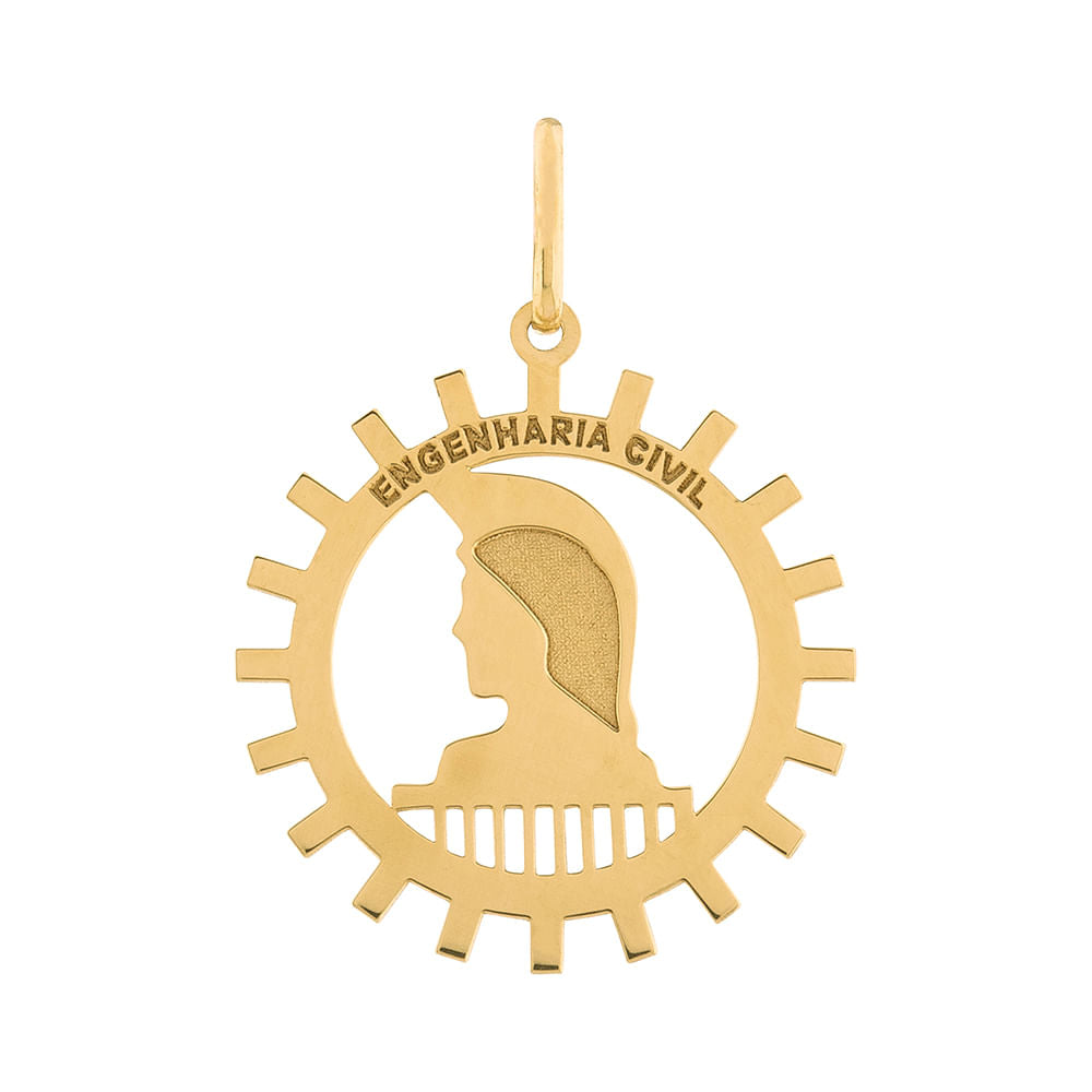 Pingente Engenharia Civil Ouro 18k 750
